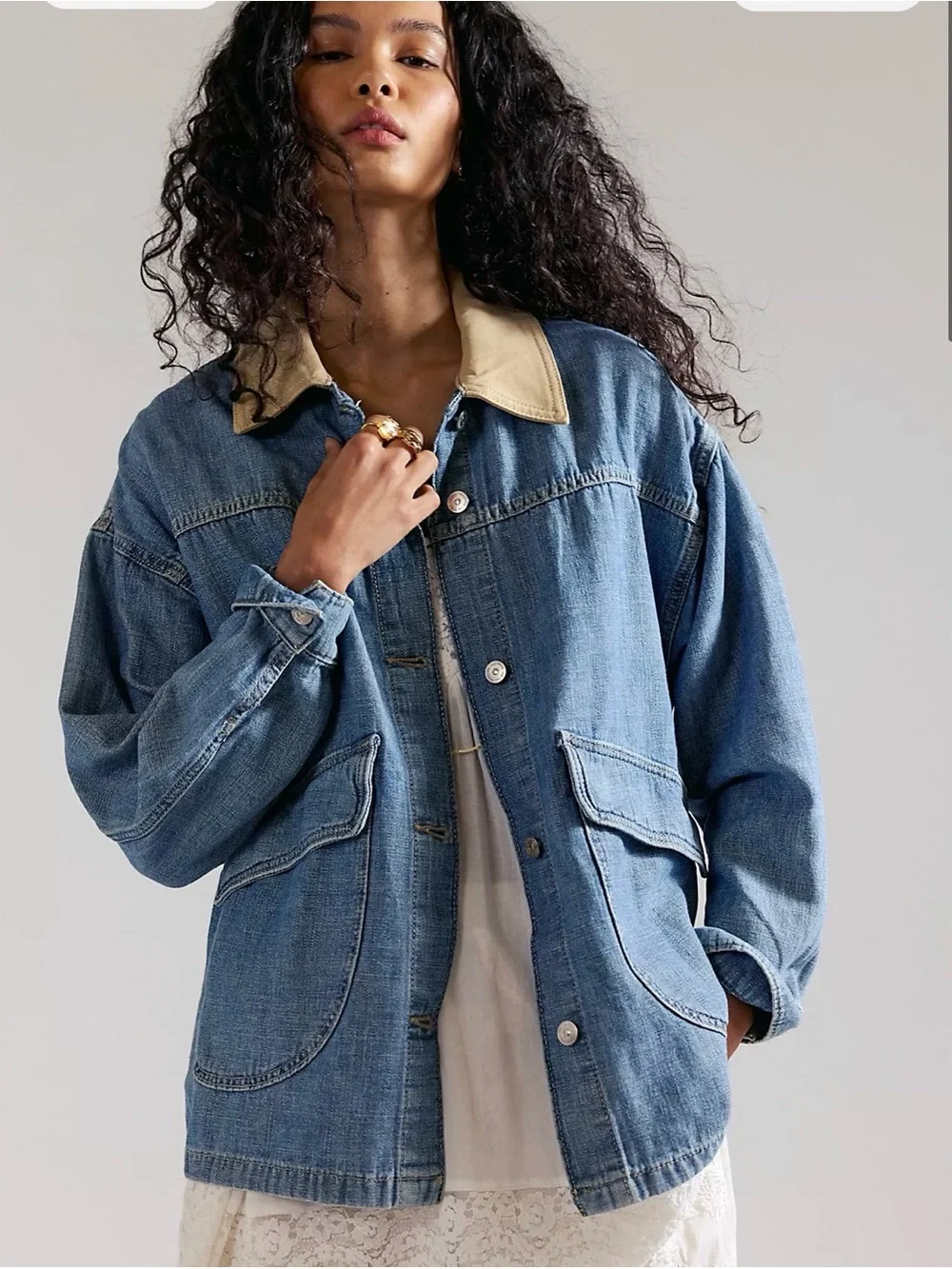 NWT We The Free Lemon Denim Jacket - Picture 1 of 10